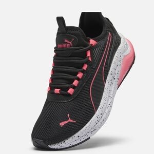 Puma Black and Pink Athletic Sneakers